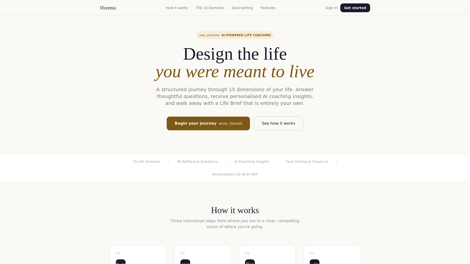 website screenshot of https://viventia.ai
