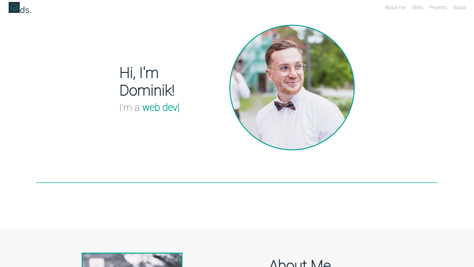 website screenshot of https://dominiksauter.pages.dev/
