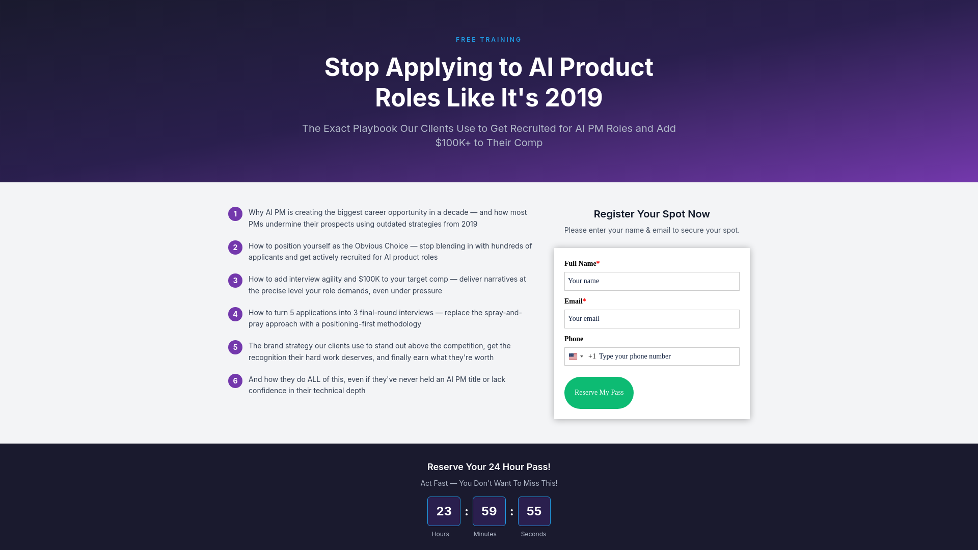 website screenshot of https://aipmworkshop.com/