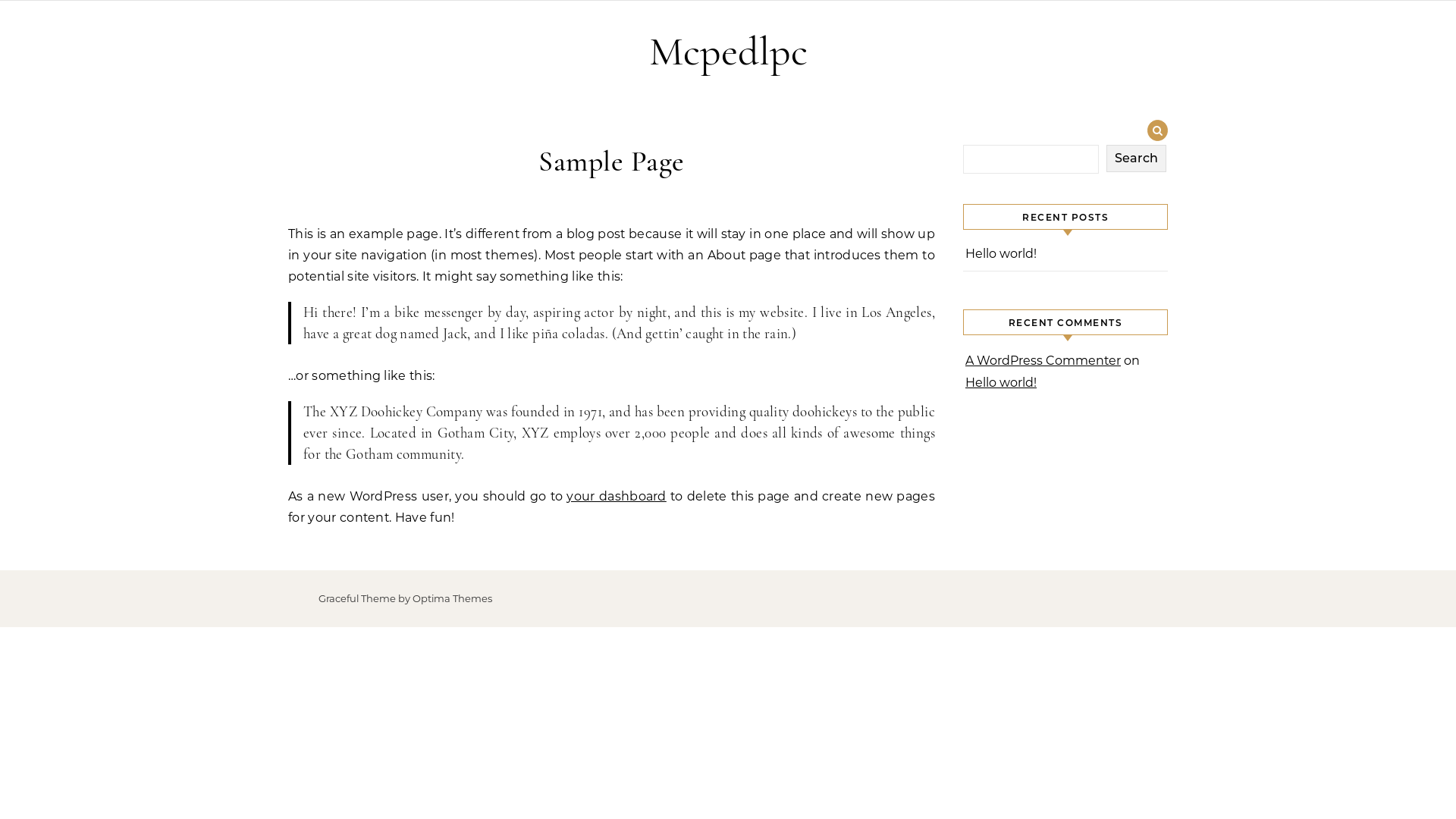 website screenshot of https://mcpedlpc.com/