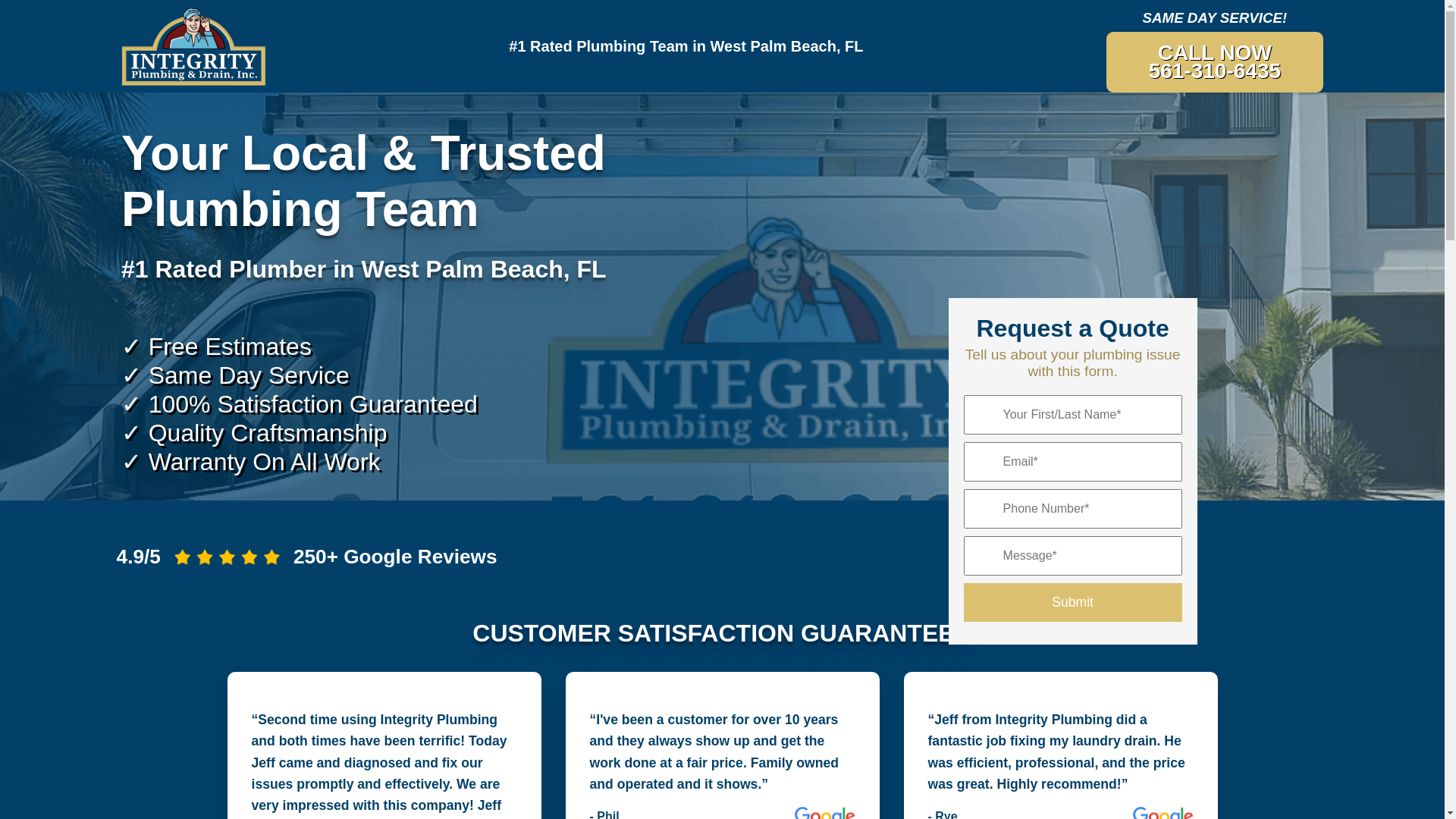 website screenshot of https://integrityplumbing.site/