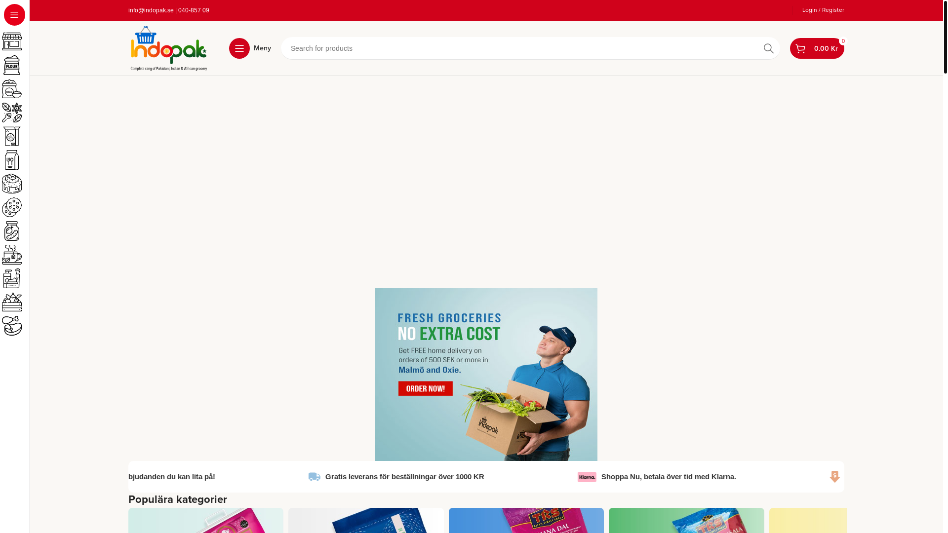 website screenshot of https://indopak.se/