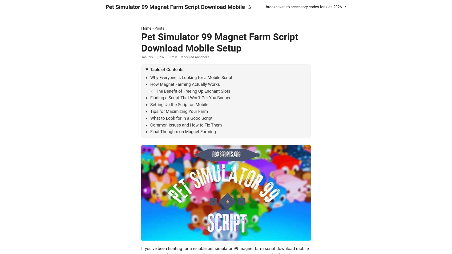 website screenshot of https://pet-simulator-99-magnet-farm-script-download-mobile.pages.dev/