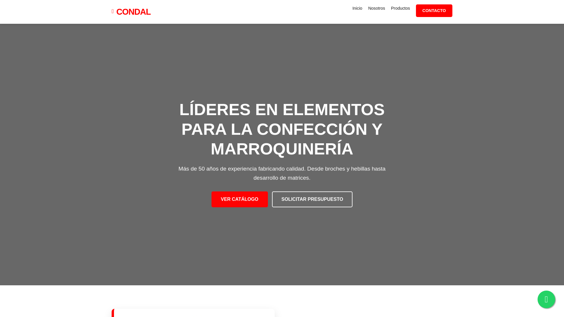 website screenshot of https://condalfabrica.online/