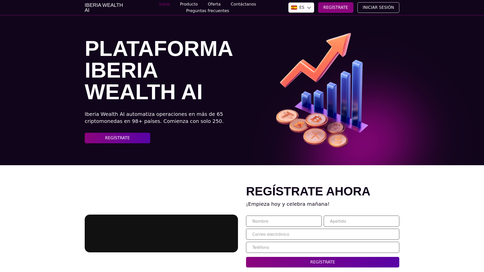 website screenshot of https://iberia-wealth-ai.com/