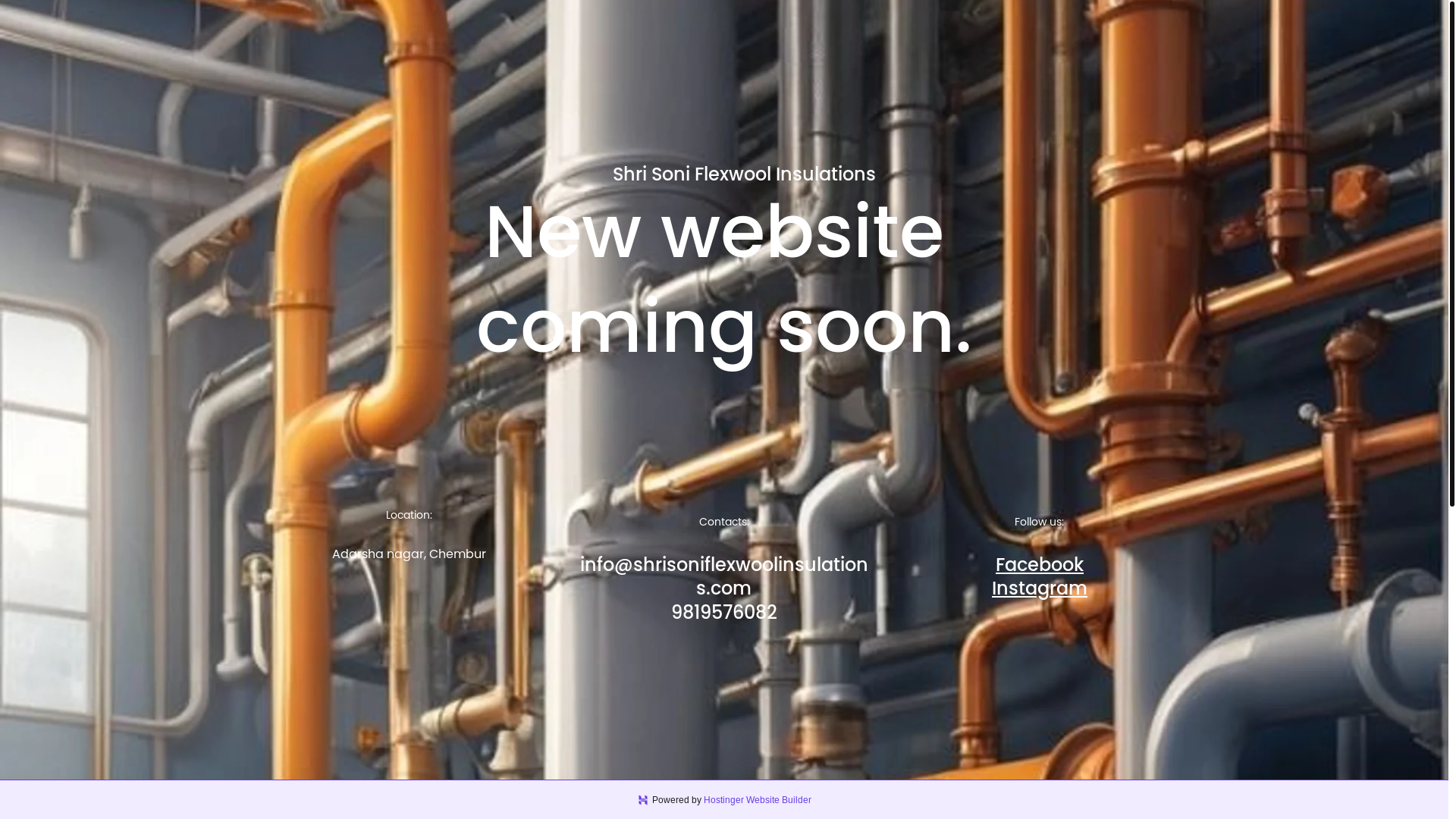 website screenshot of https://shrisoniflexwoolinsulations.com/