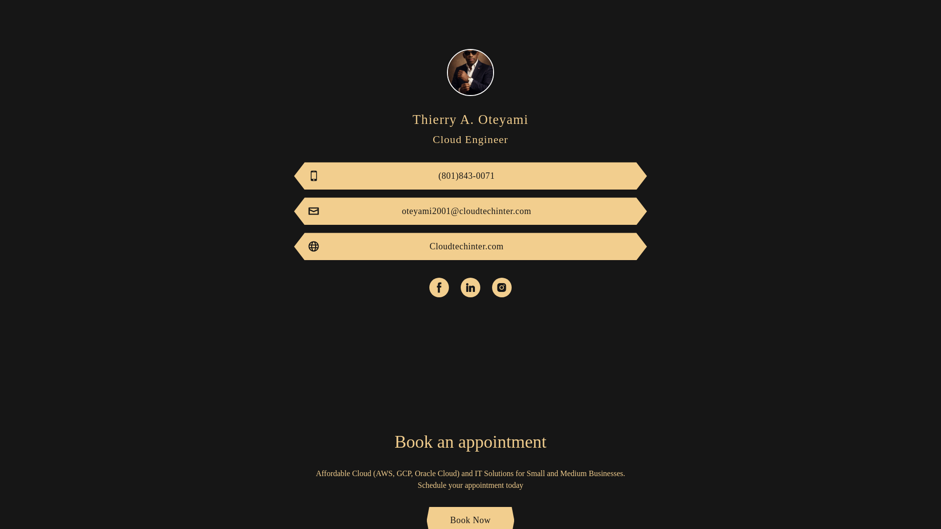 website screenshot of https://thierry-oteyami.me/