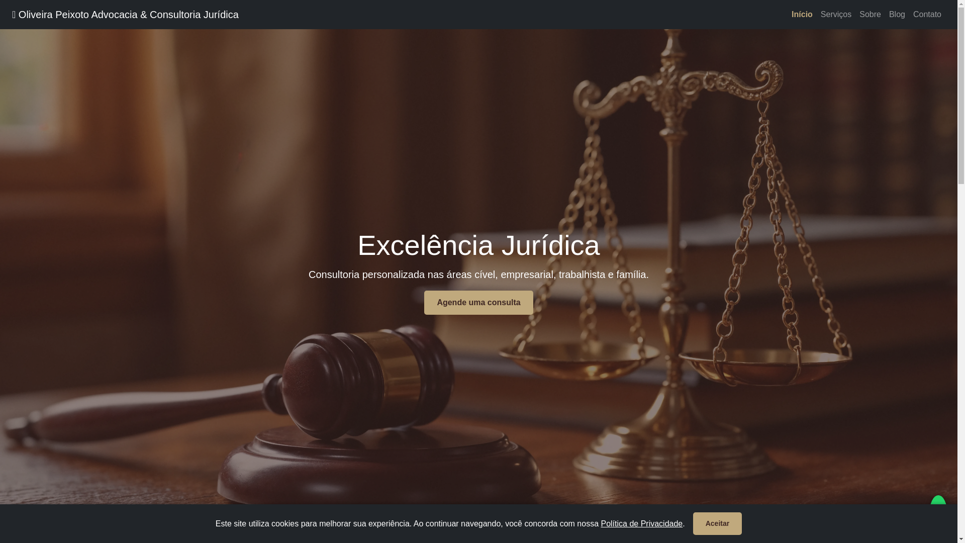 website screenshot of https://oliveirapeixoto.adv.br/