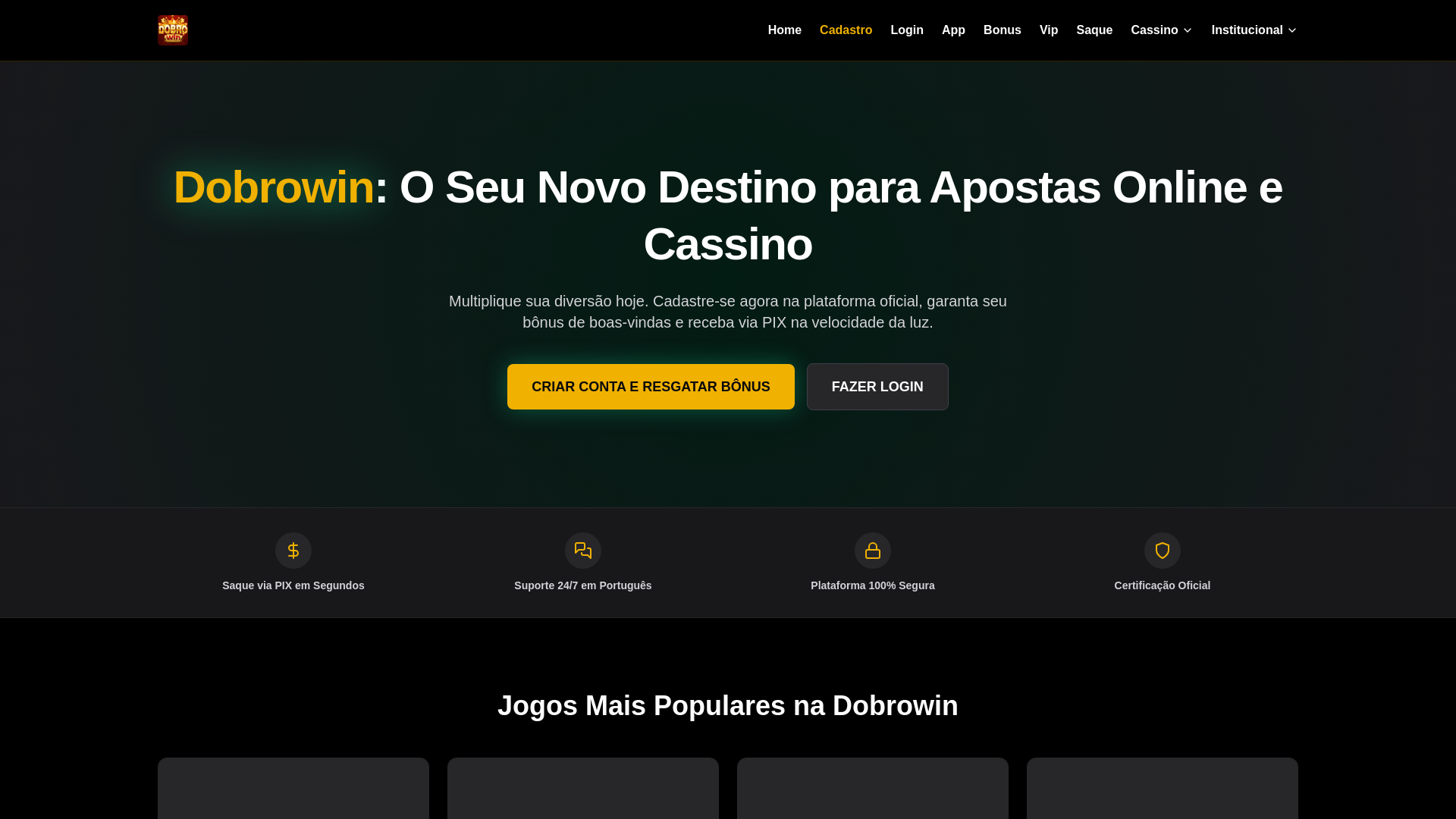 website screenshot of https://dobrowin.pages.dev/