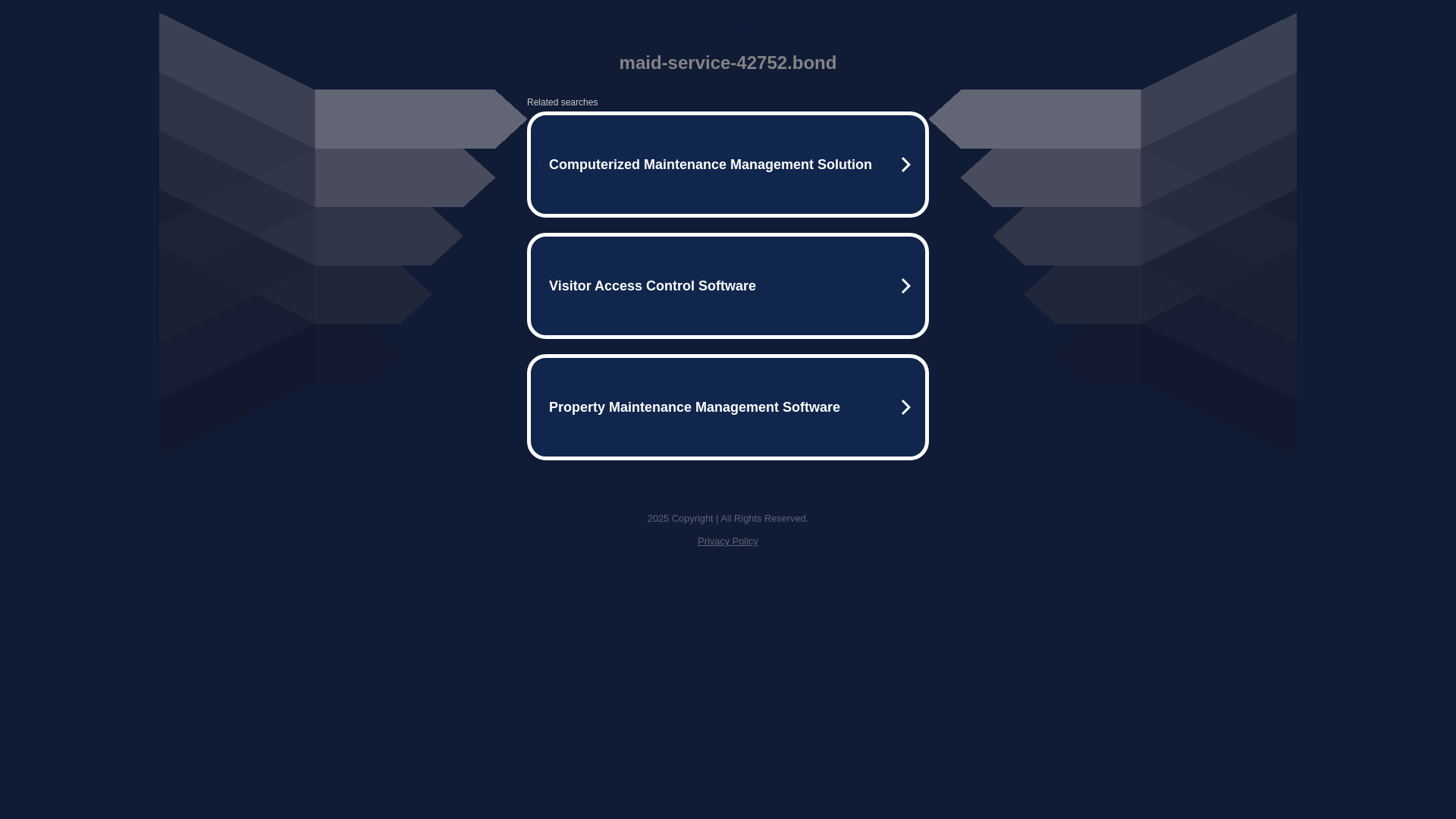 website screenshot of https://maid-service-42752.bond/