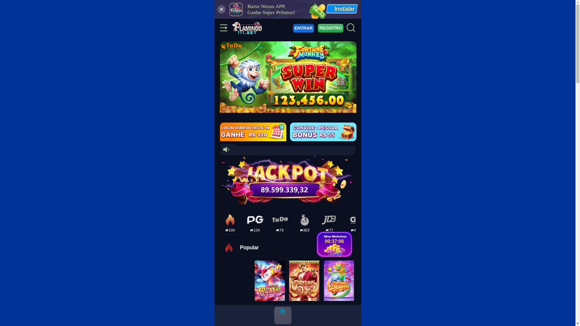website screenshot of https://flamingo777-vip.com/