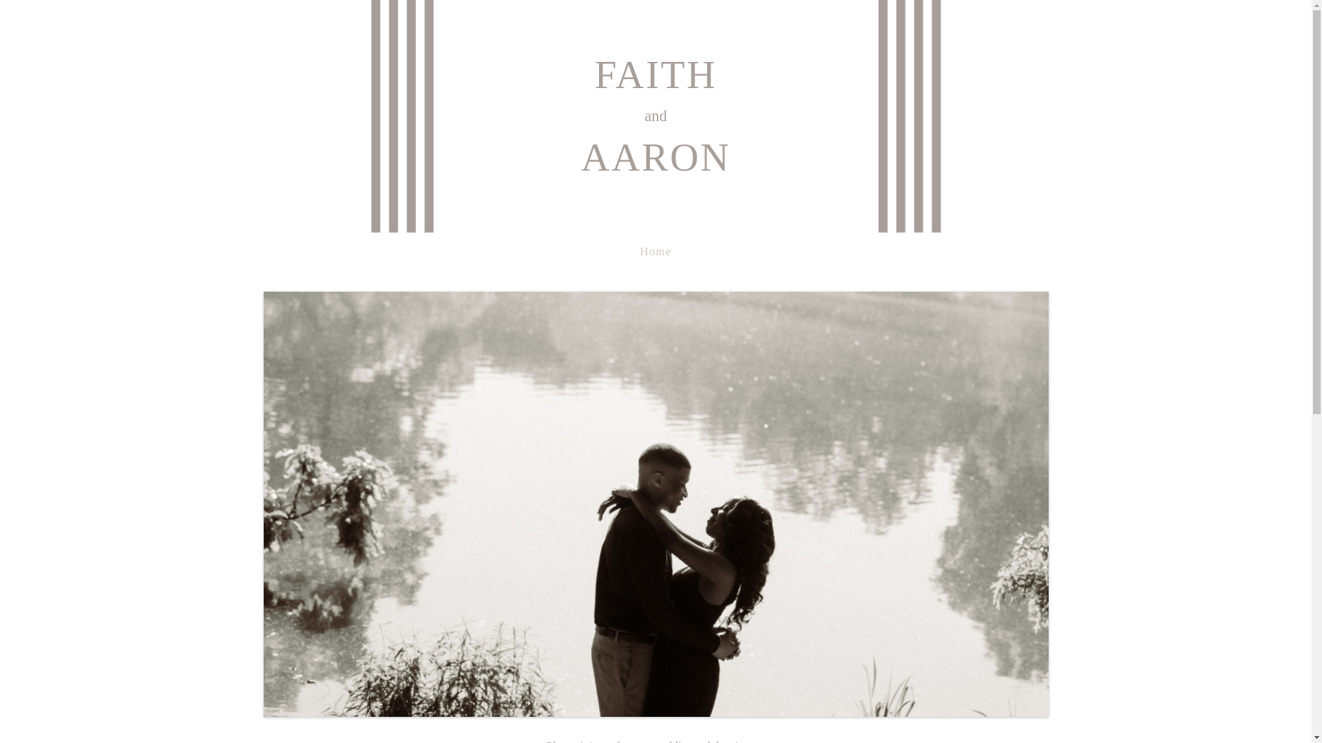 website screenshot of https://aaronandfaith.com/
