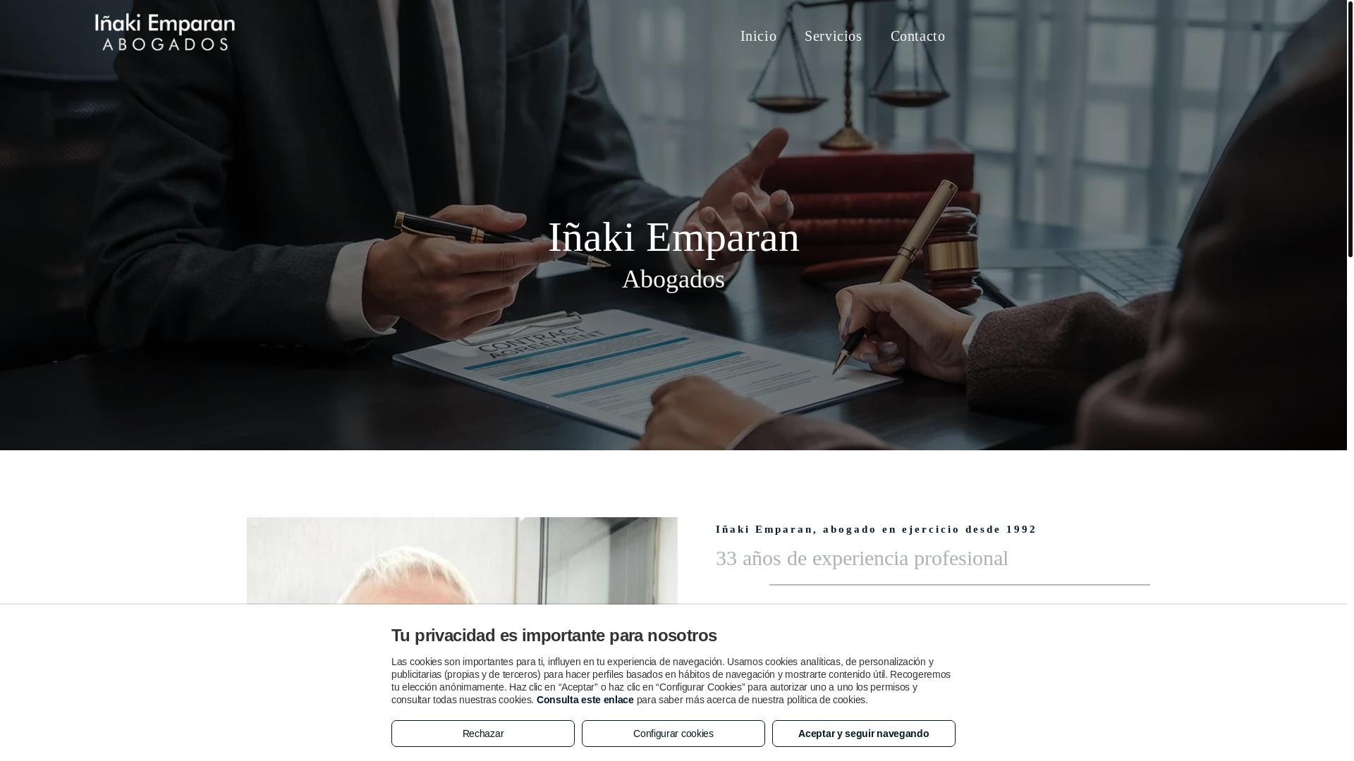 website screenshot of https://inakiemparanabogados.es/