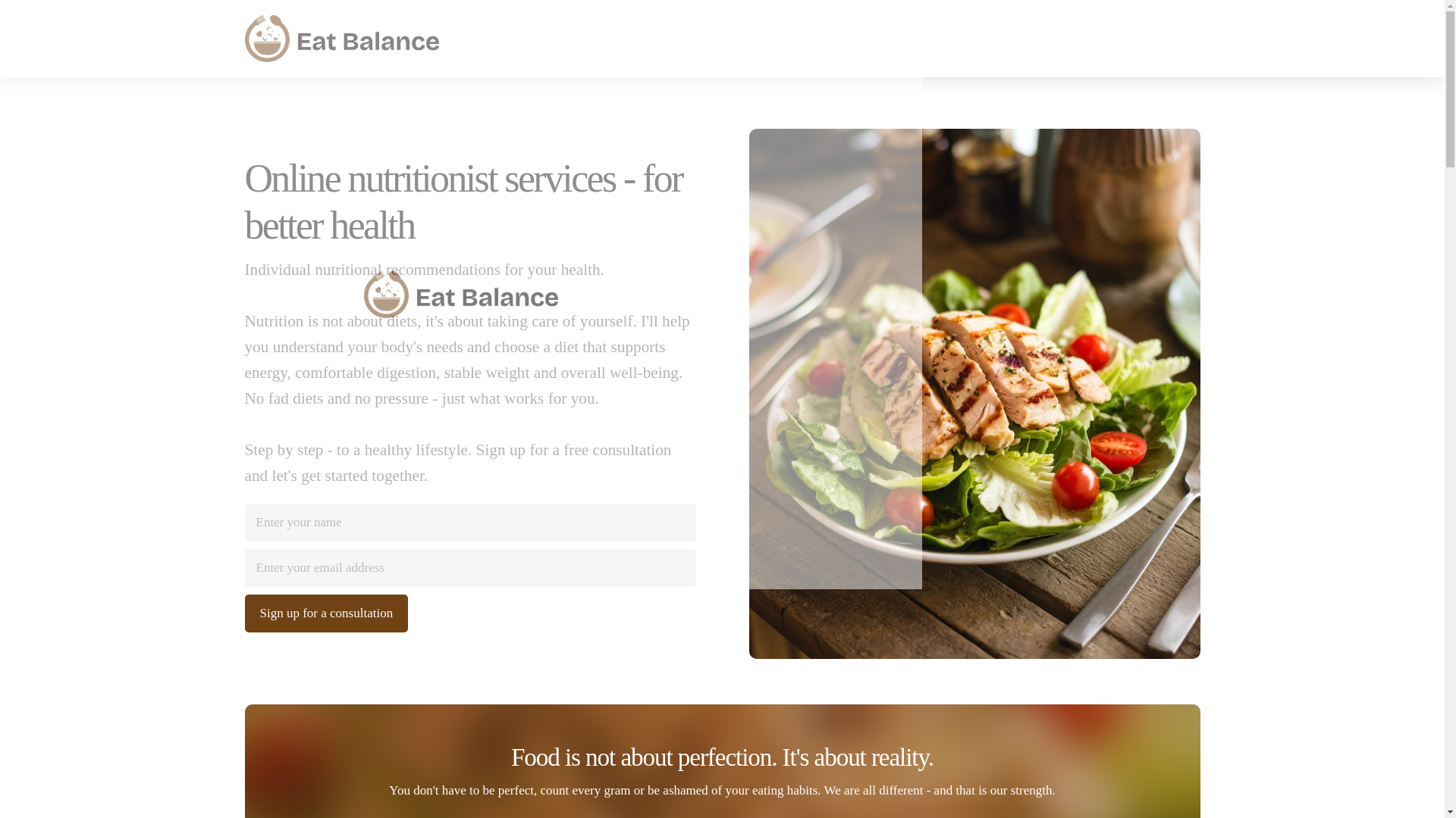 website screenshot of https://eatbalancewell.com/
