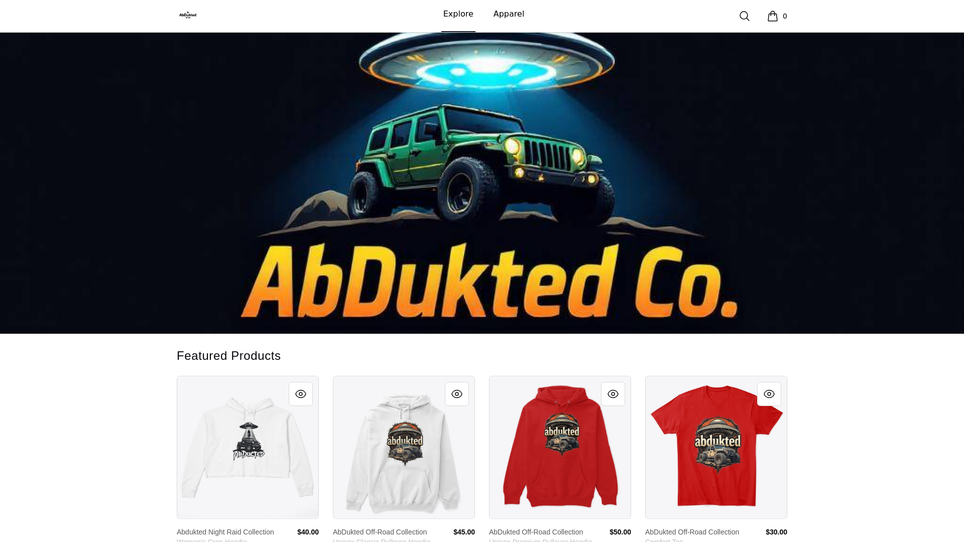 website screenshot of https://abdukted.org/