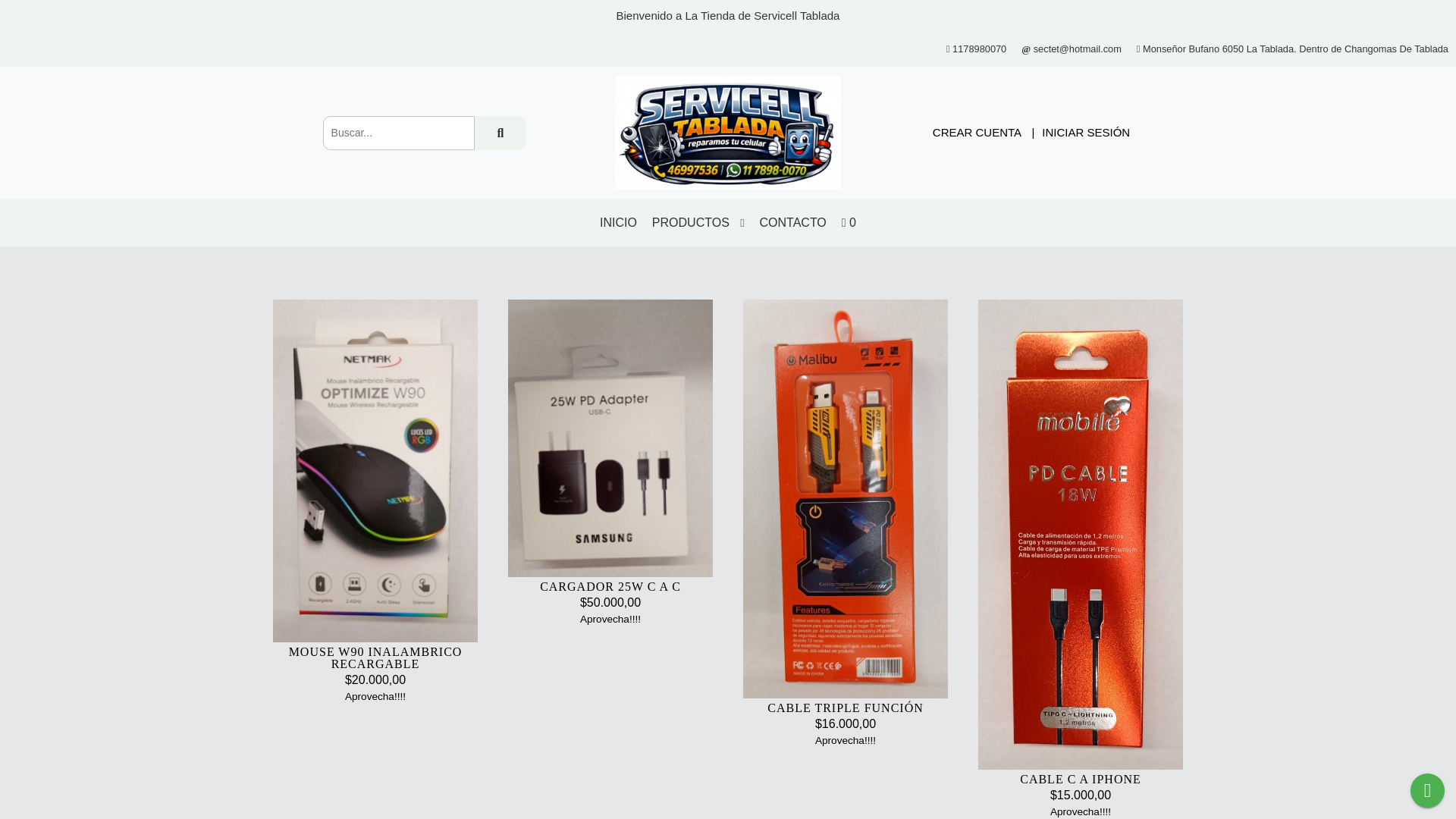 website screenshot of https://servicelltablada.com.ar/