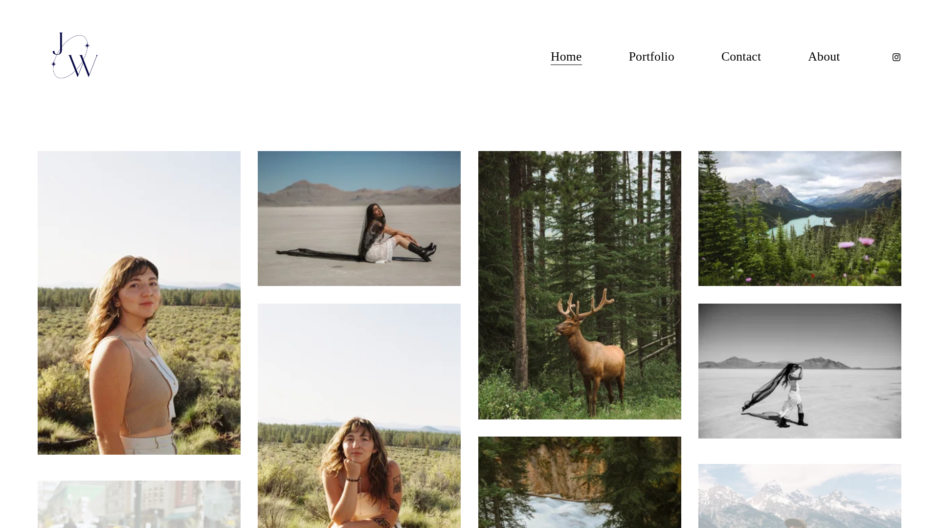 website screenshot of https://jessiwestmoreland.com