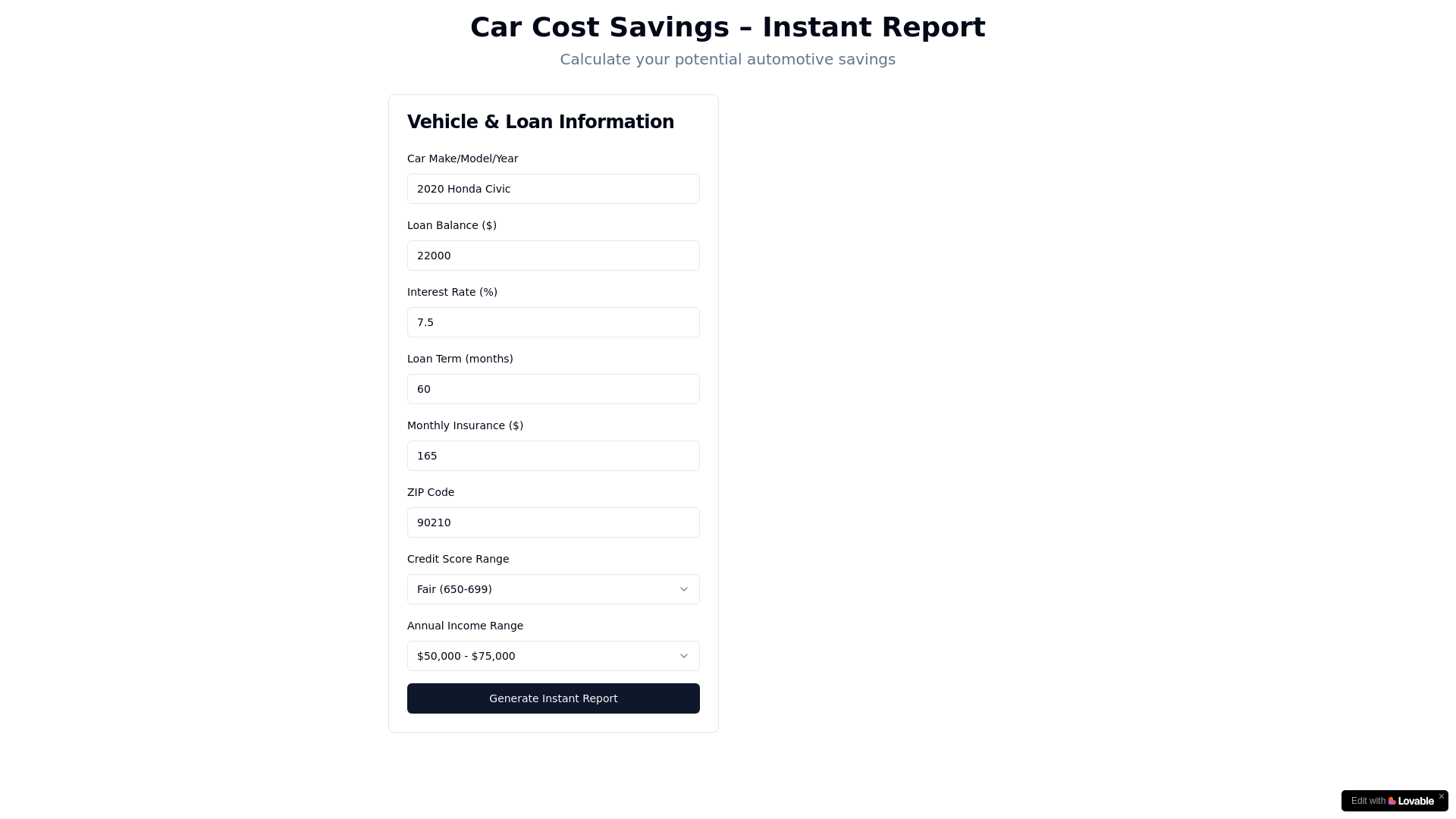 website screenshot of https://carcut.me/
