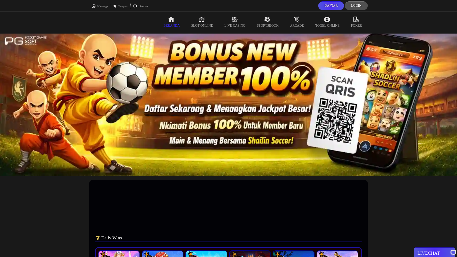 website screenshot of https://armyslot138daftar.com/