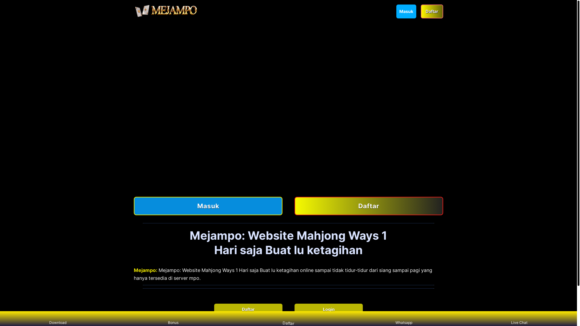 website screenshot of https://mejampo-one.com/