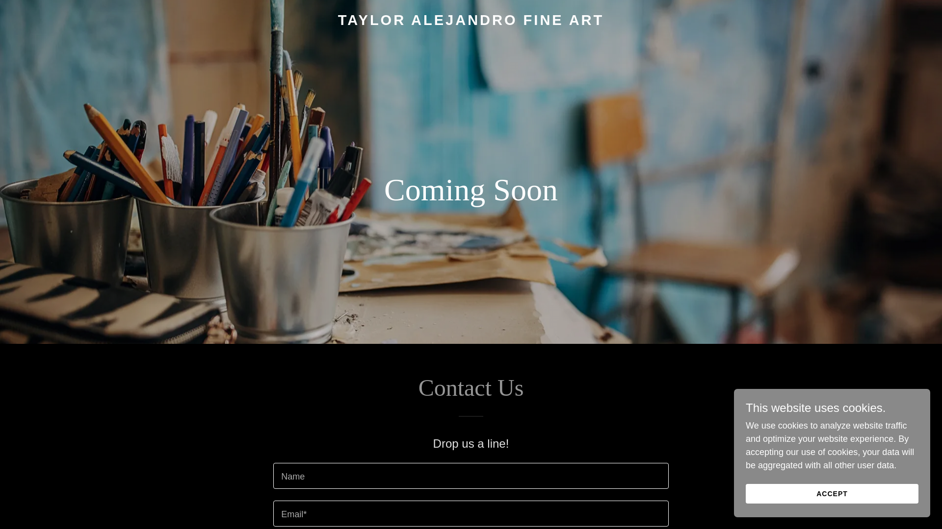 website screenshot of https://tafineart.com/
