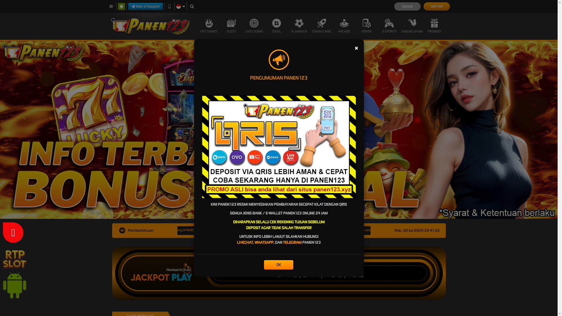 website screenshot of https://panen123wildd.lol/