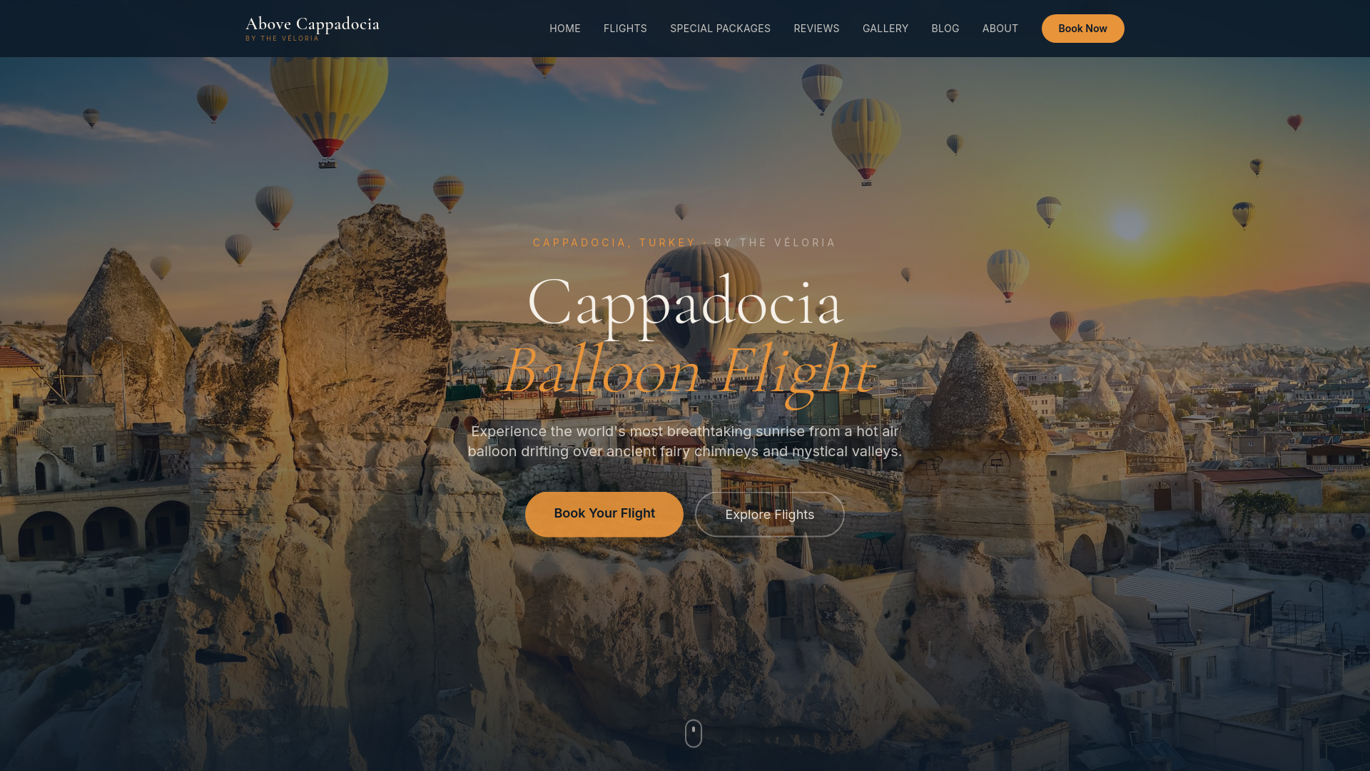 website screenshot of https://above-cappadocia.pages.dev/