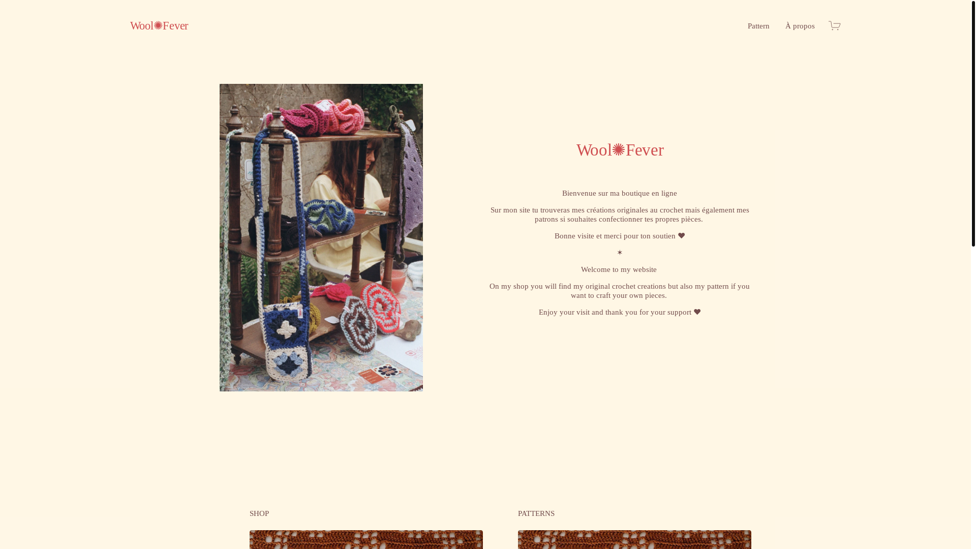 website screenshot of https://woolfever.com/
