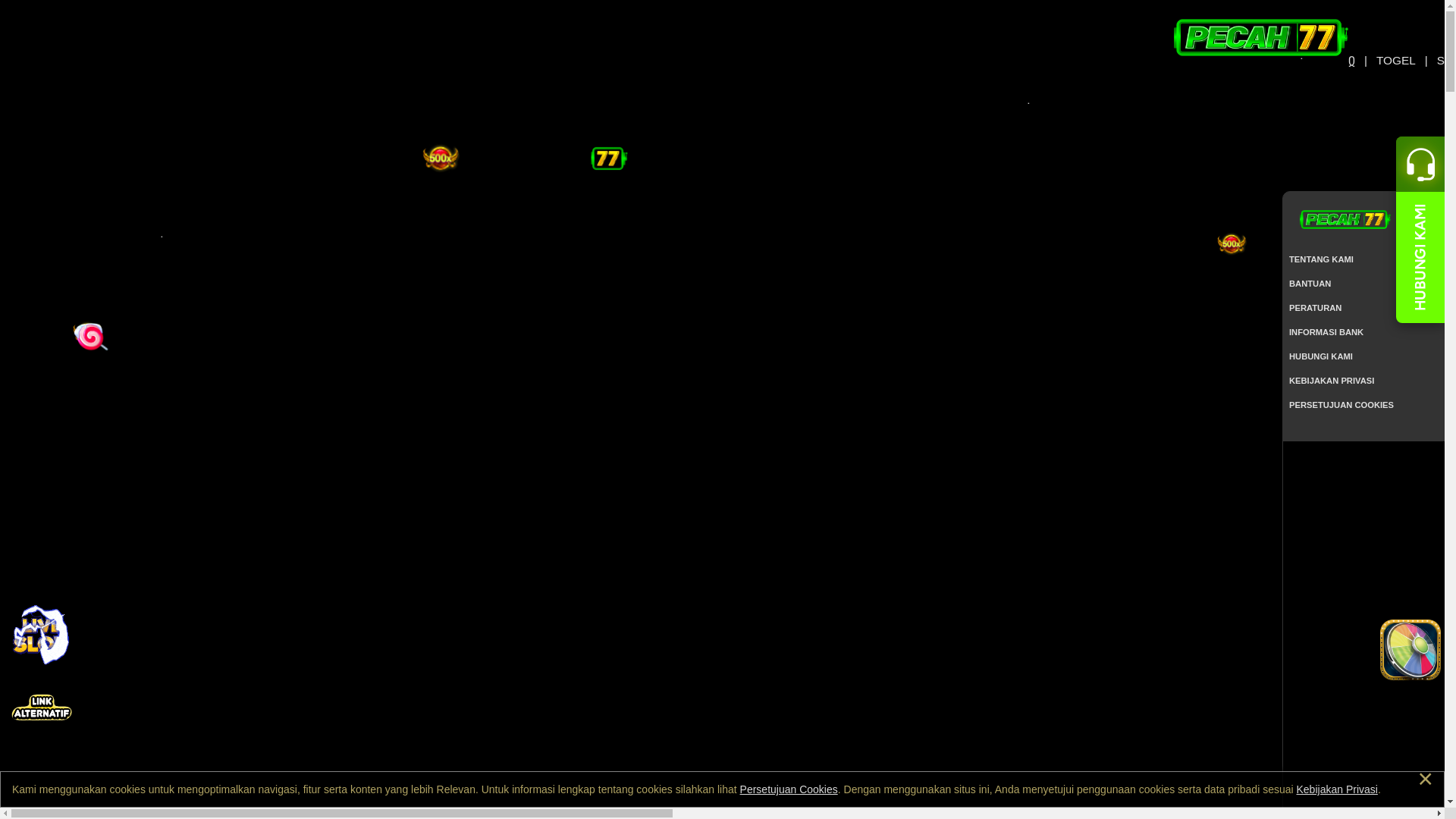 website screenshot of https://pecah77a160.site/