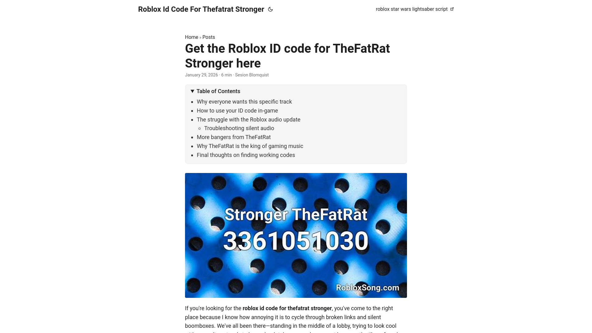 website screenshot of https://roblox-id-code-for-thefatrat-stronger.pages.dev/