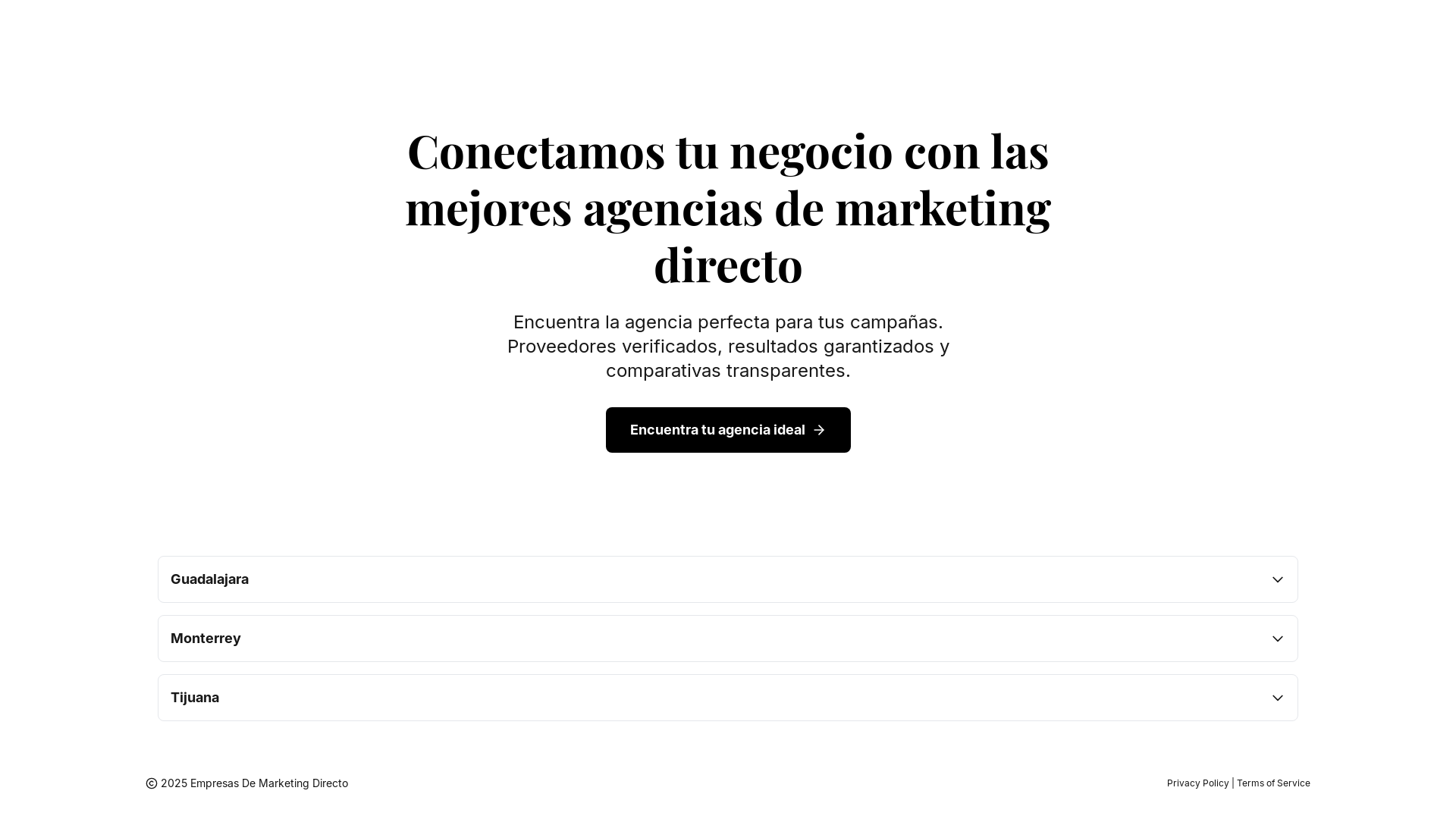 website screenshot of https://empresasdemarketingdirecto.com/