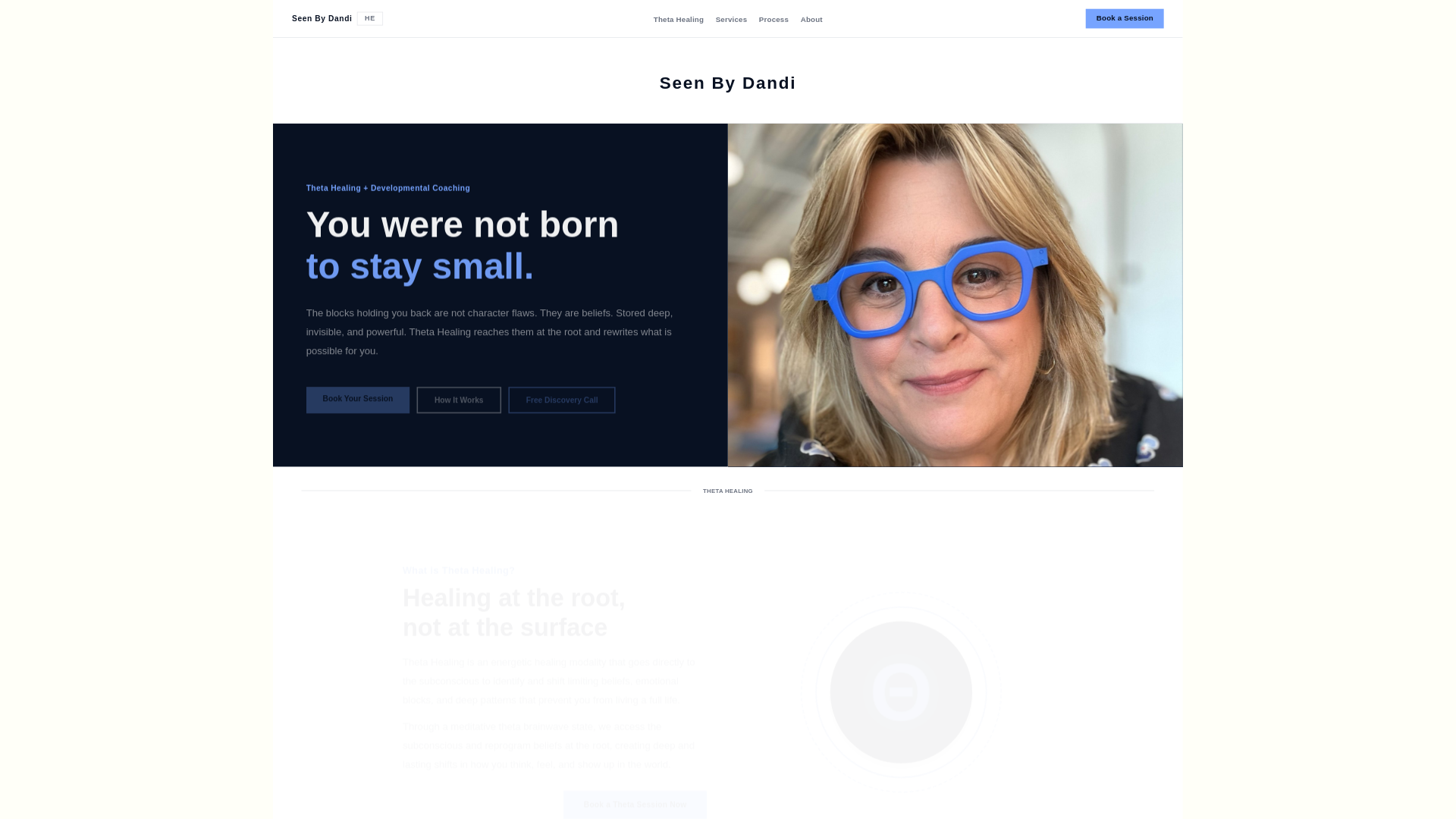 website screenshot of https://seenbydandi.com/