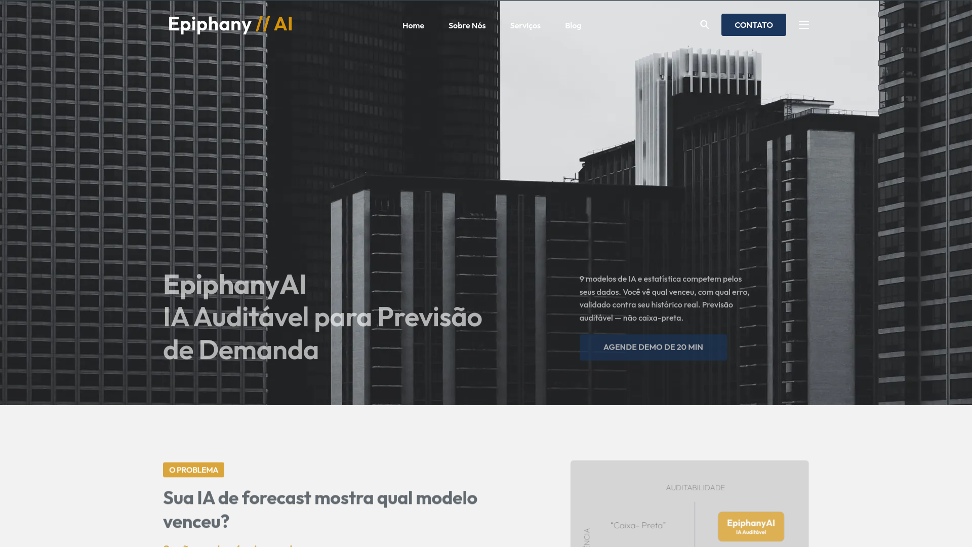 website screenshot of https://epiphanyai.com.br/