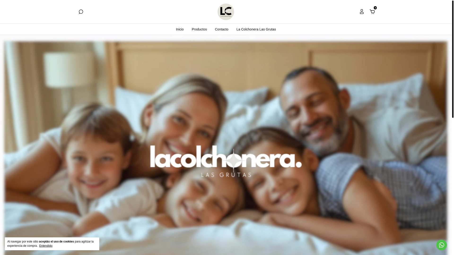 website screenshot of https://lacolchoneralasgrutas.com.ar/