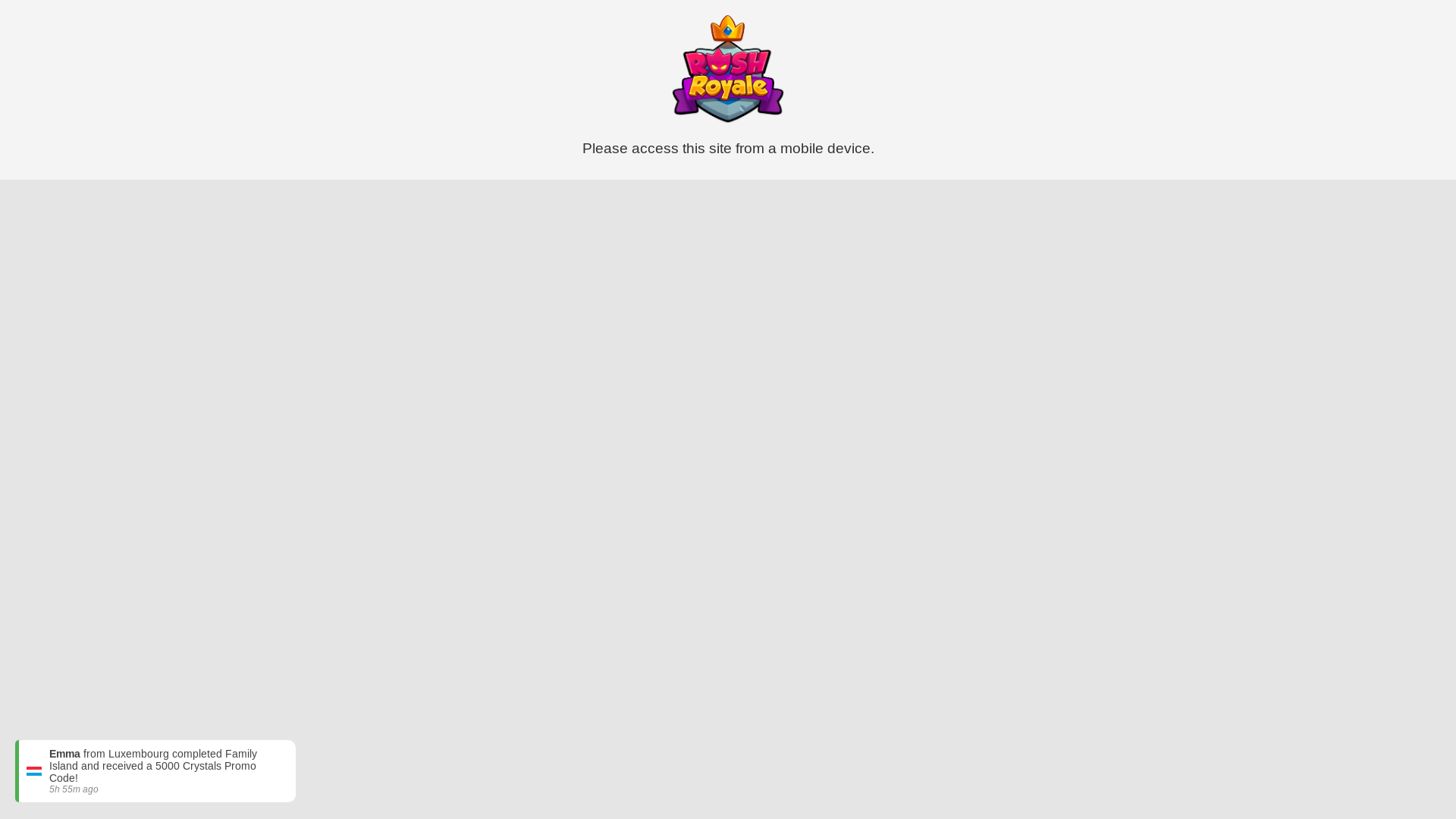 website screenshot of https://www.rushroyale.shop/