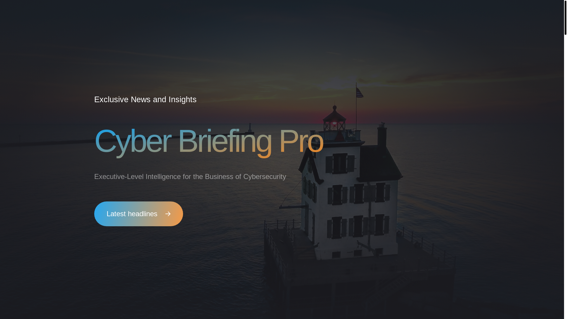 website screenshot of https://cyberbriefingpro.com/