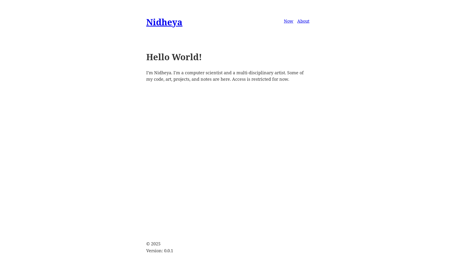 website screenshot of https://nidheya.pages.dev/