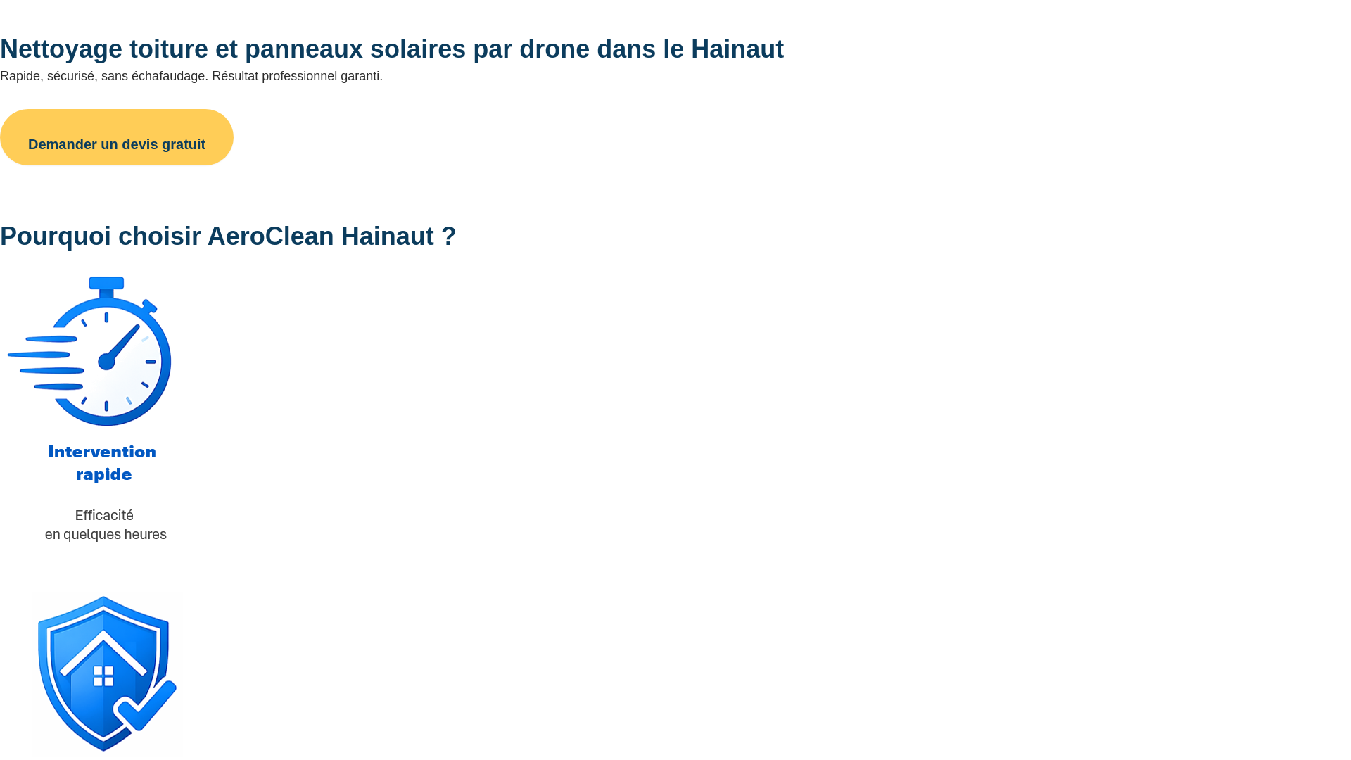 website screenshot of https://aerocleanhainaut.be/