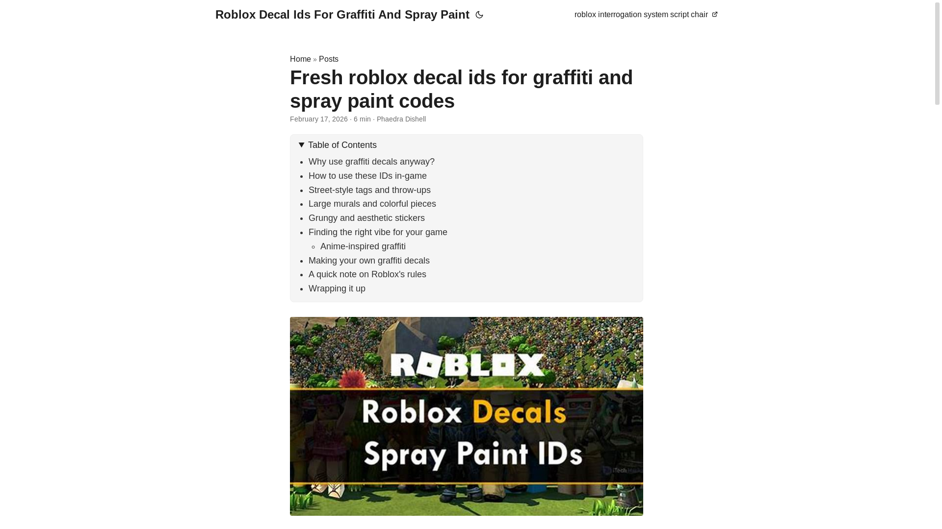 website screenshot of https://roblox-decal-ids-for-graffiti-and-spray-paint.pages.dev/