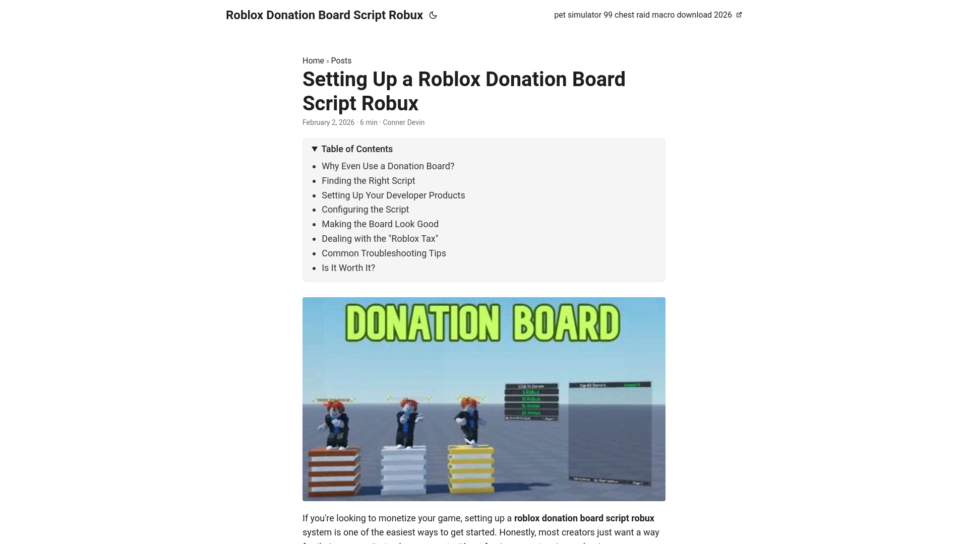website screenshot of https://roblox-donation-board-script-robux.pages.dev/