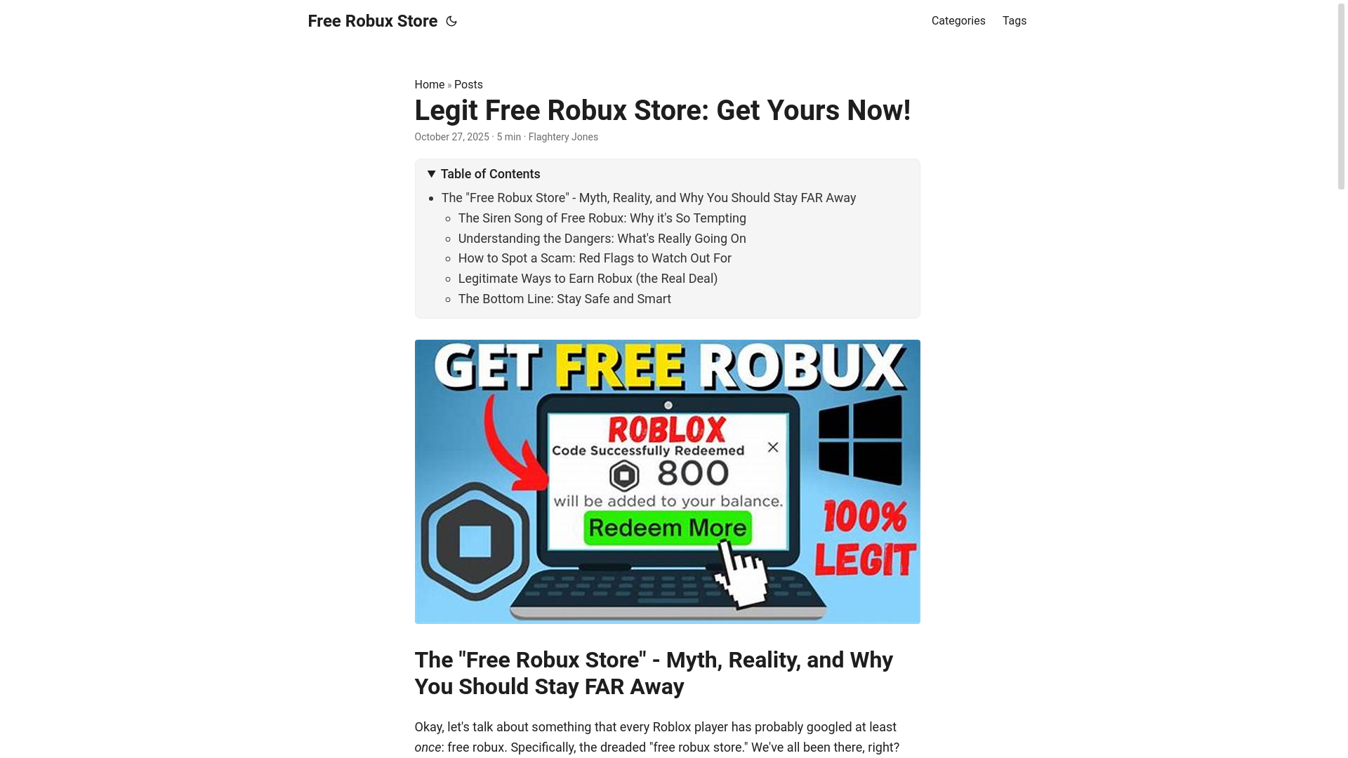 website screenshot of https://free-robux-store.pages.dev/