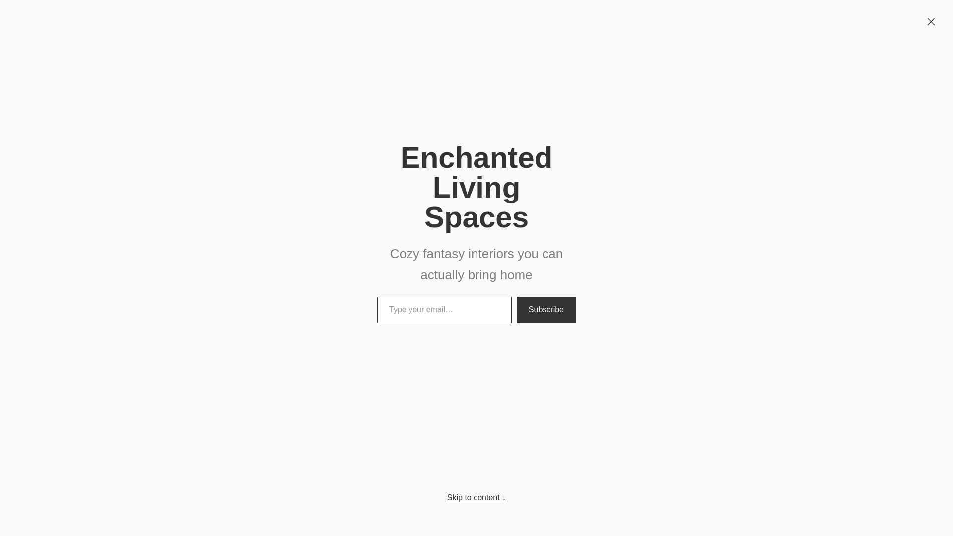 website screenshot of https://enchantedlivingspace.blog/
