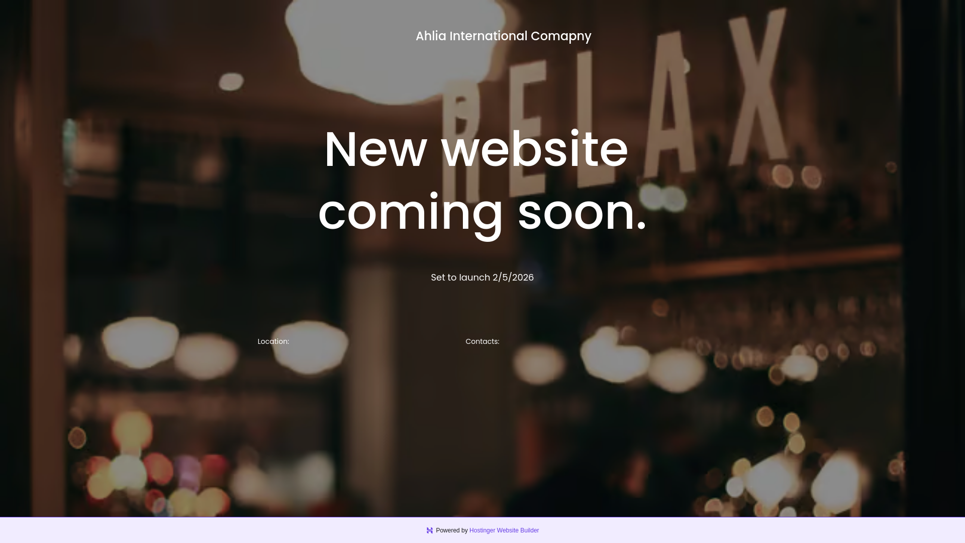 website screenshot of https://ahliainternational.tech/