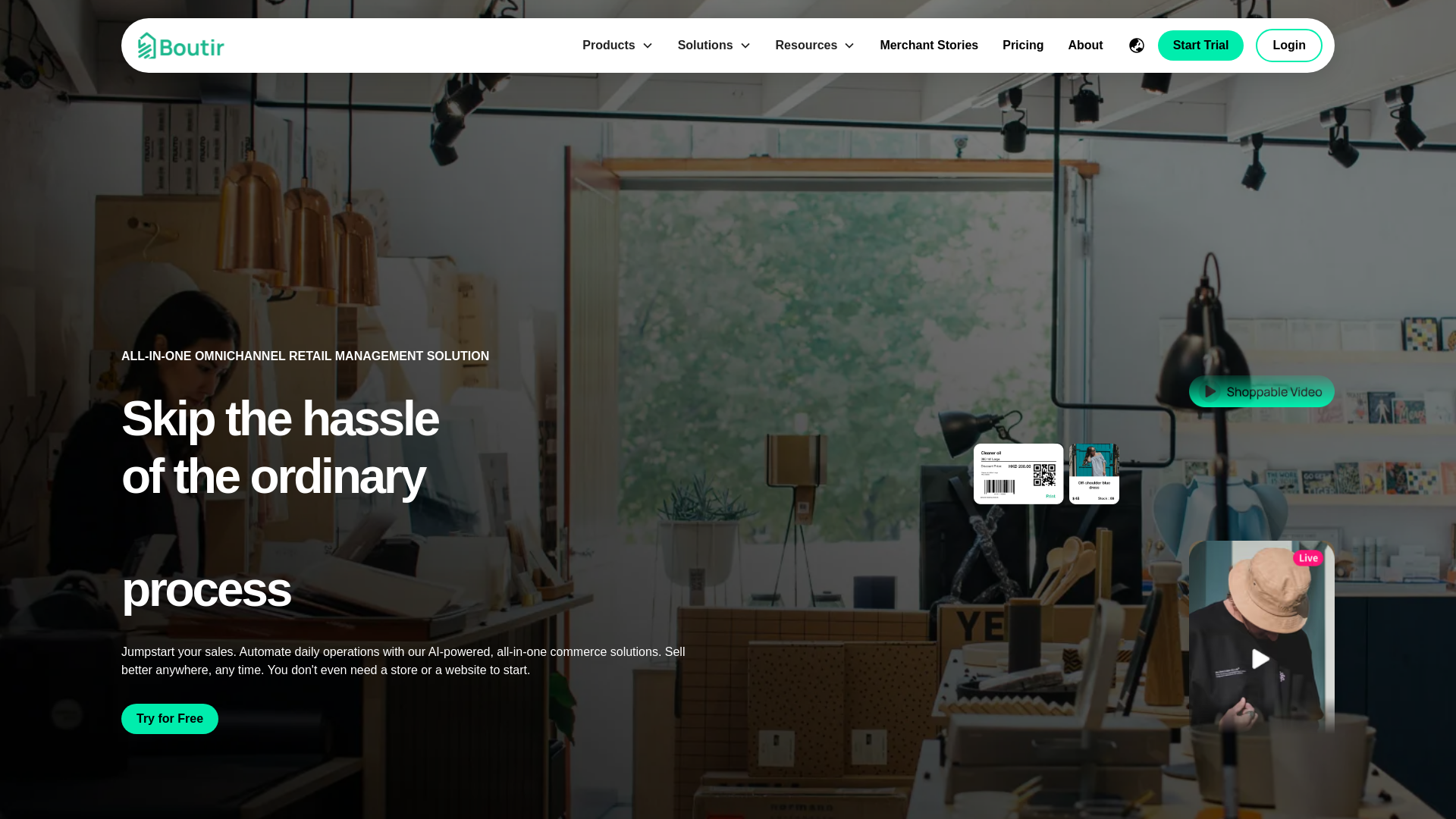 website screenshot of https://t3pedia.boutir.com