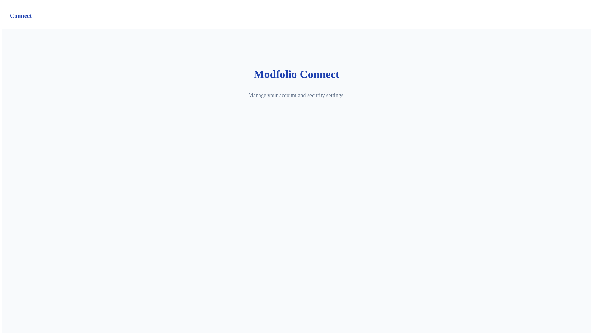 website screenshot of https://modfolio-connect-app.pages.dev/