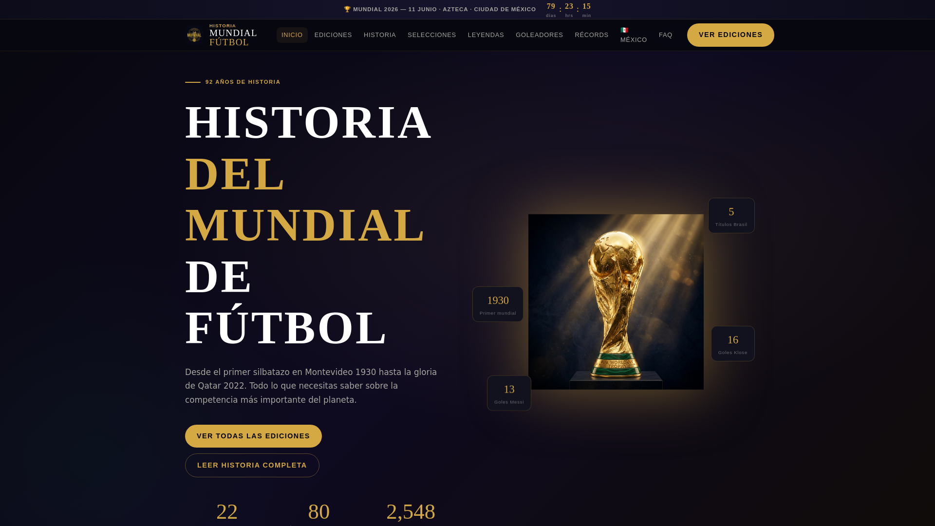 website screenshot of https://historia-mundial-futbol.com.mx/