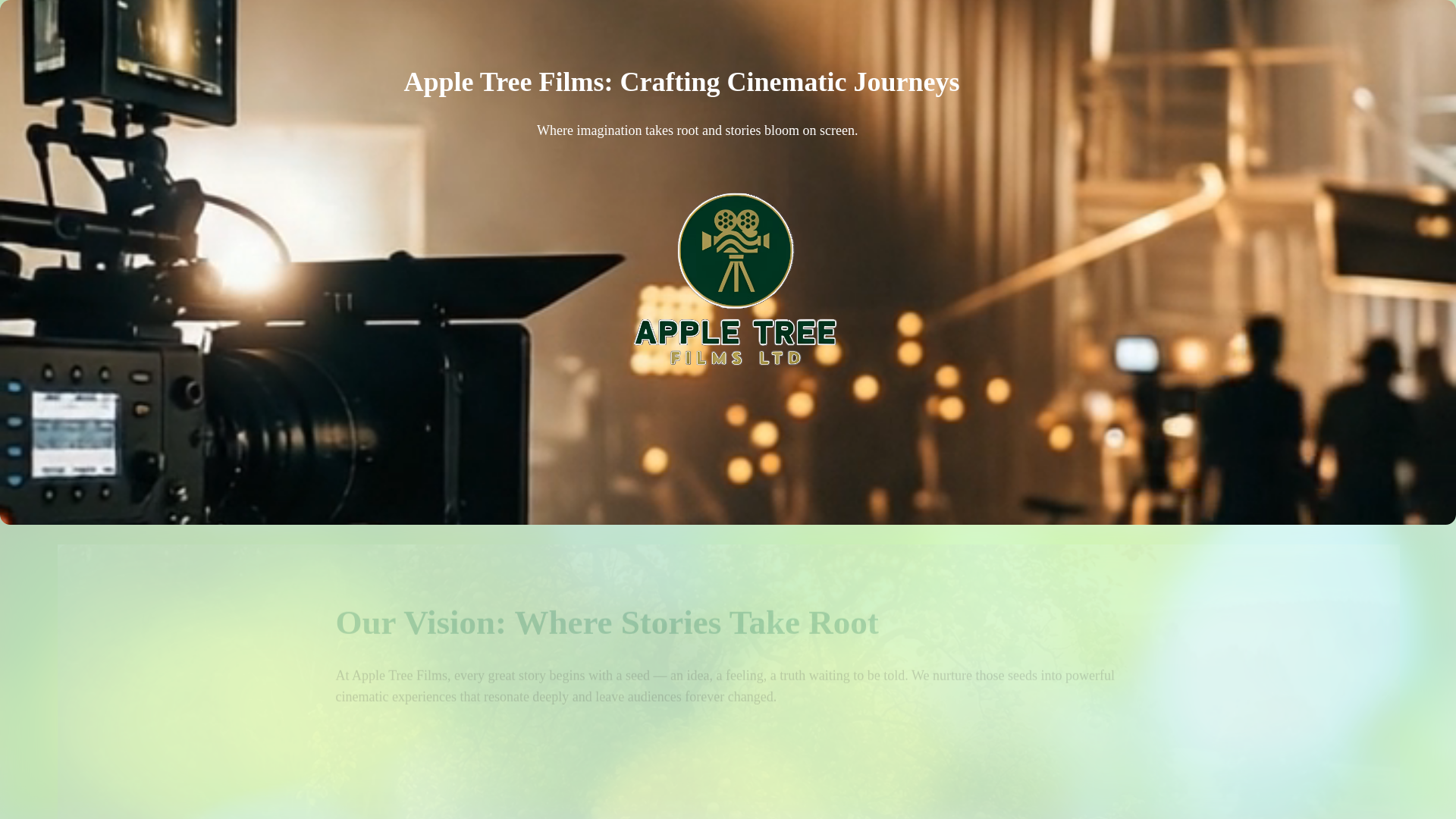 website screenshot of https://appletreefilms.uk