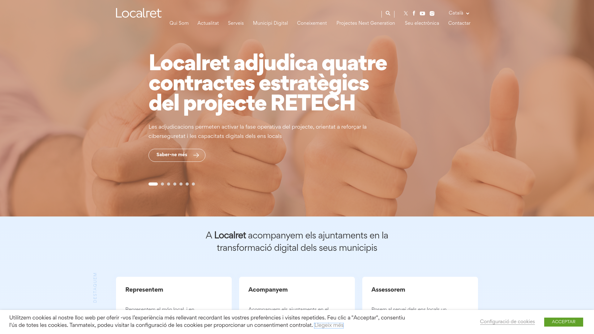website screenshot of https://www.localret.cat/