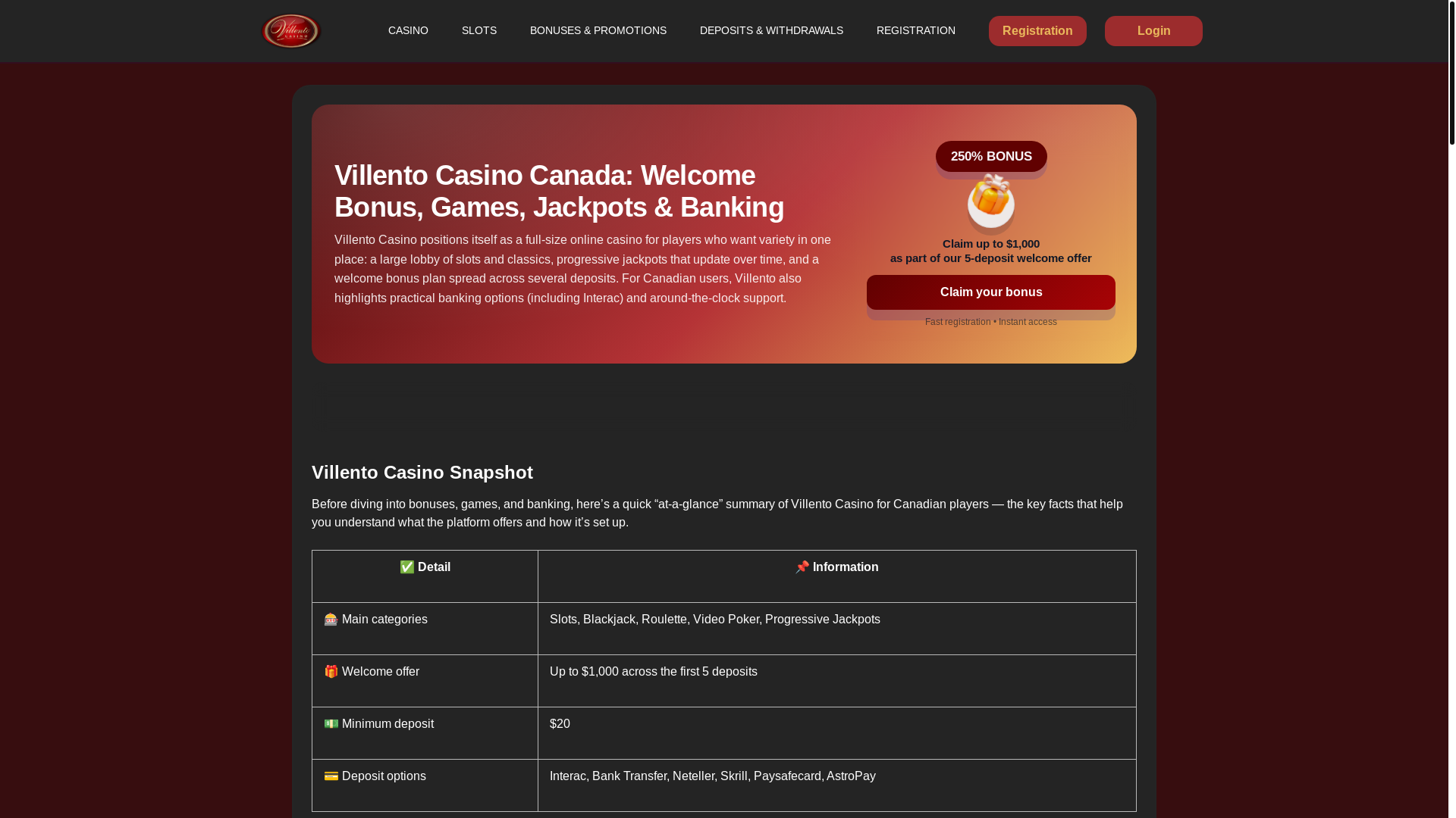 website screenshot of https://villento.net/