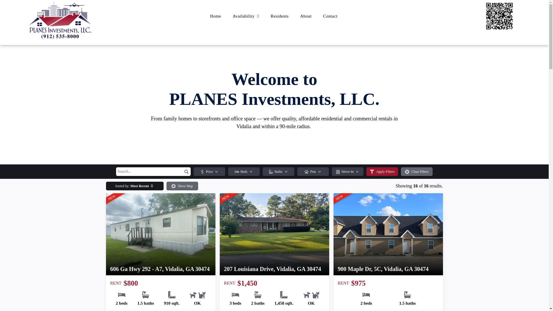 website screenshot of https://planesinvestmentsllc.com/